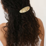 Oval Barrette in Oak