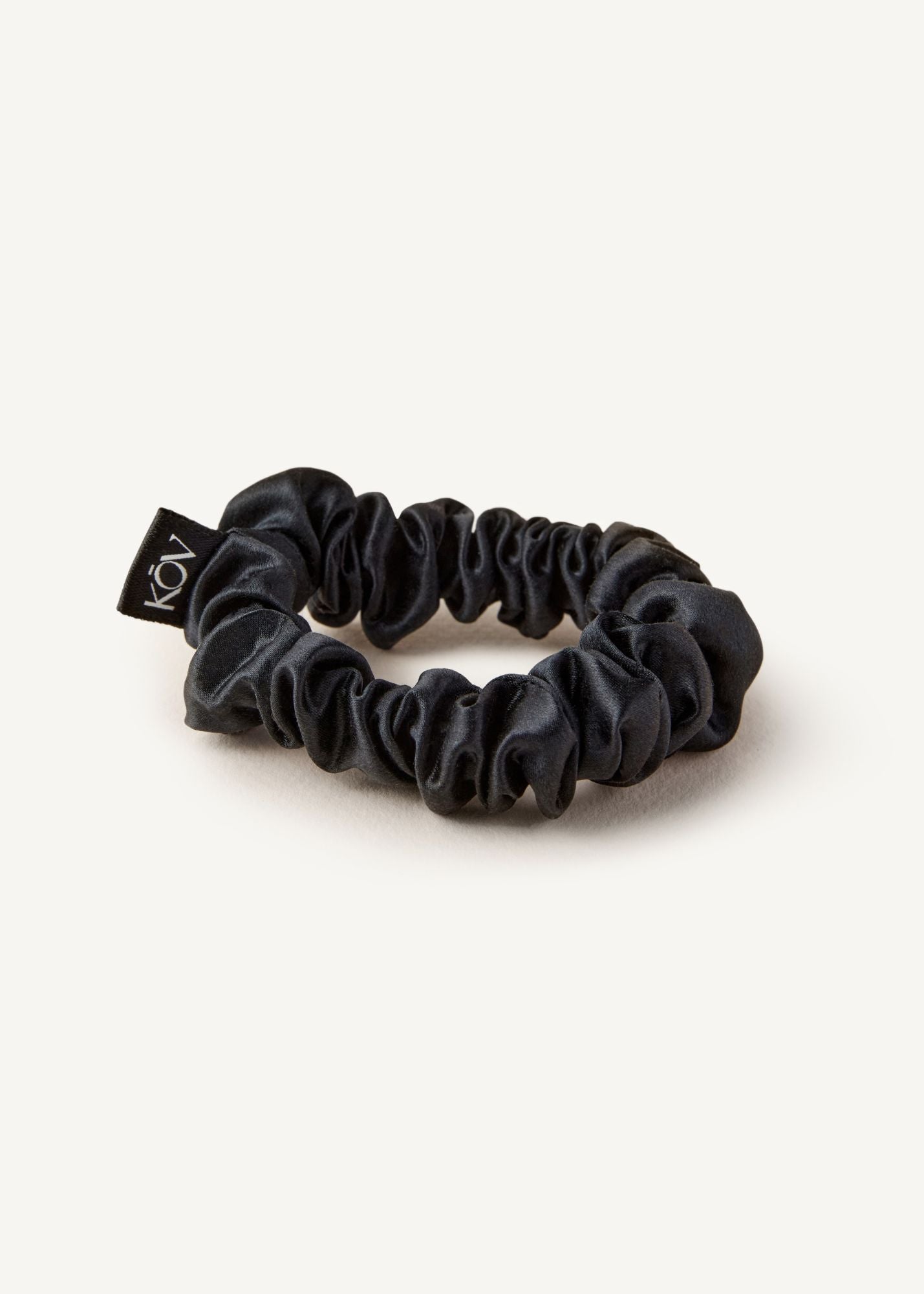 Black Silk Scrunchie - 100% Pure Silk