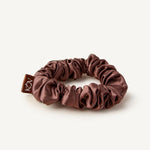 Brown Silk Scrunchie - 100% Pure Silk