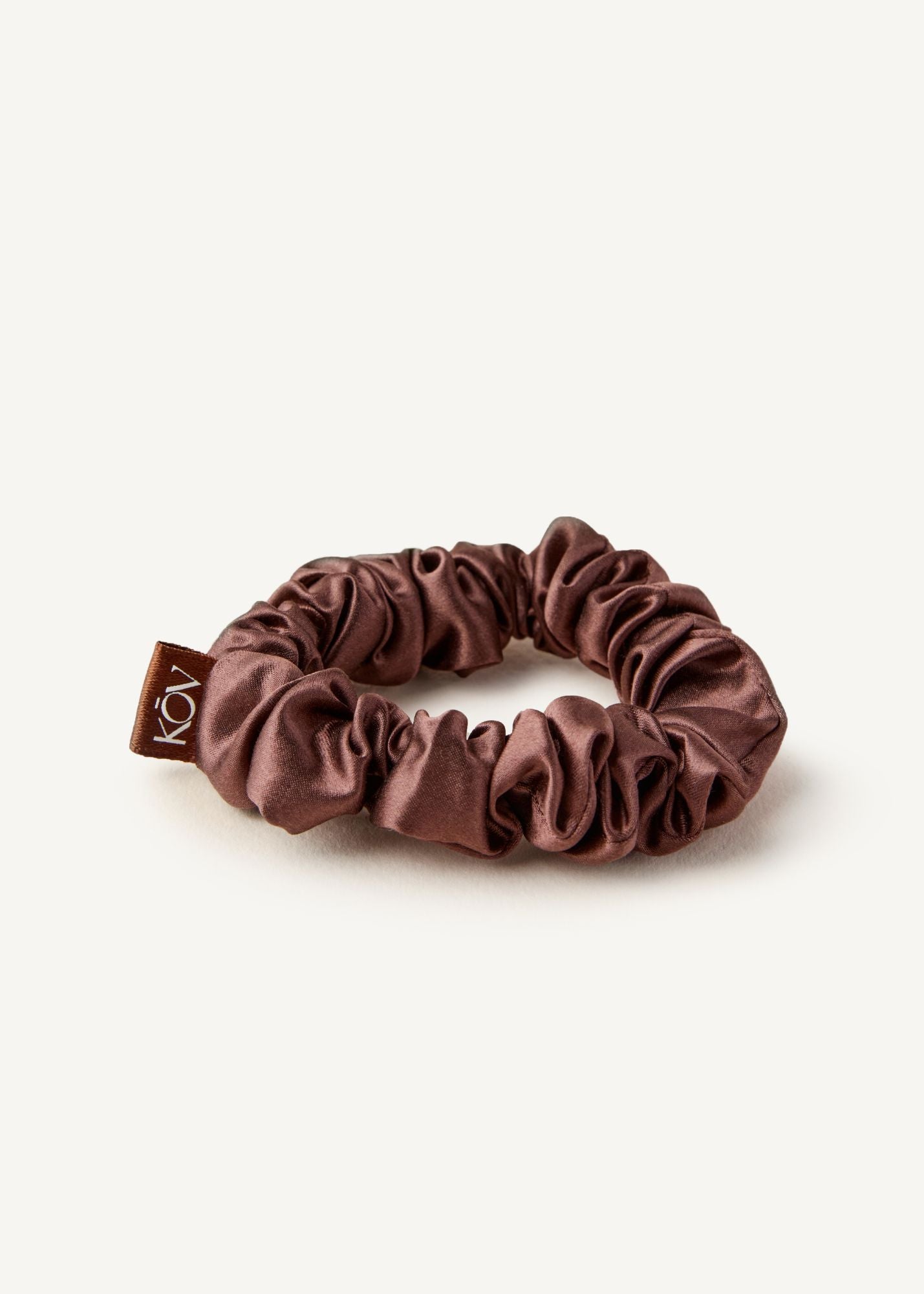 Brown Silk Scrunchie - 100% Pure Silk