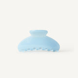 Light blue claw clip on a white background
