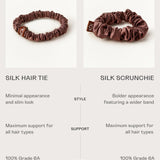 Silk Hair Tie in Espresso