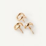 Set of 3 gold Hair Cuffs on a white background.