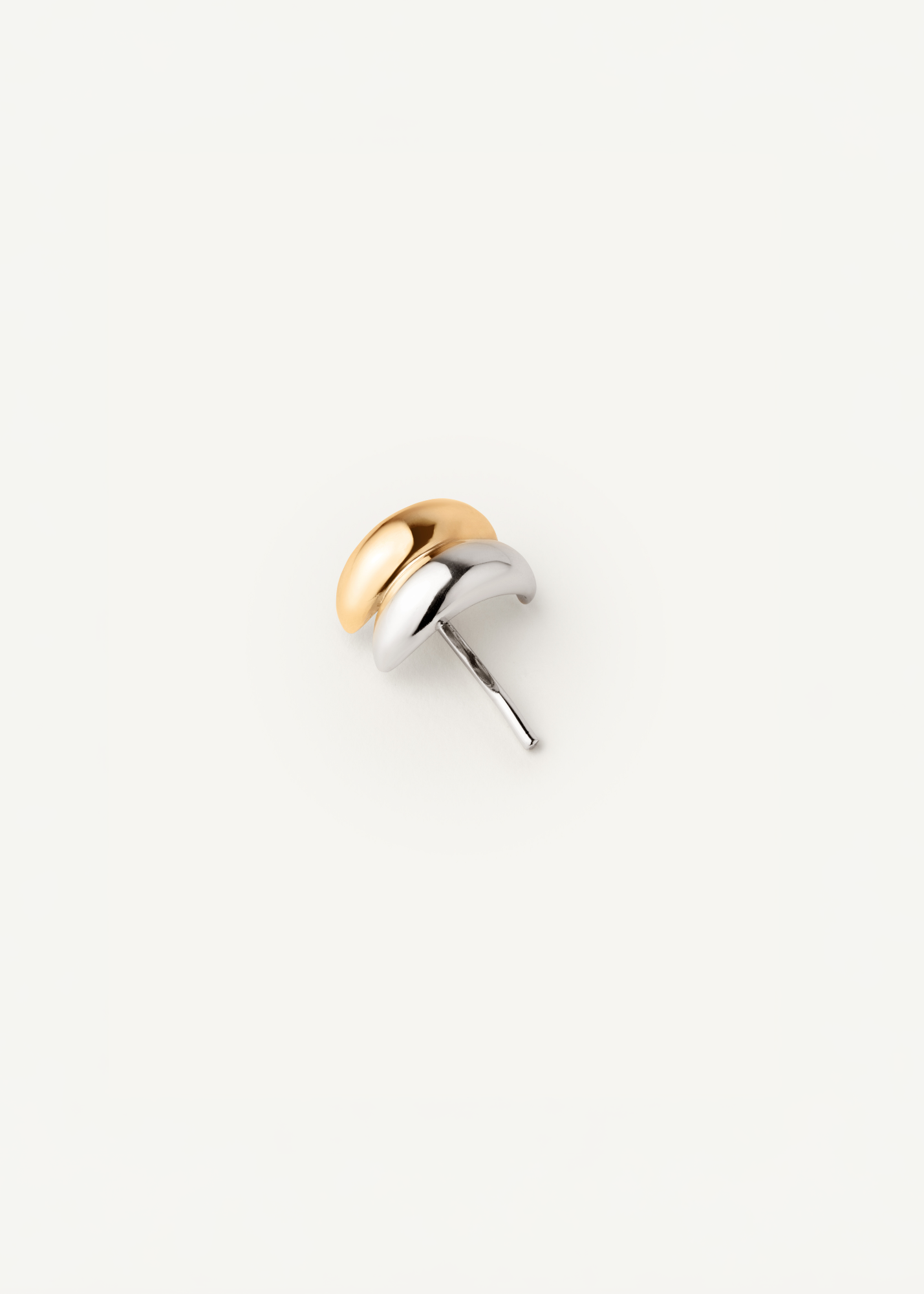 The mixed metal hair cuff, a two-toned gold and silver cuff on a white background