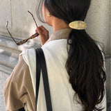 Oval Barrette in Oak