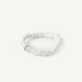 White Silk Hair Tie - 100% Pure Silk
