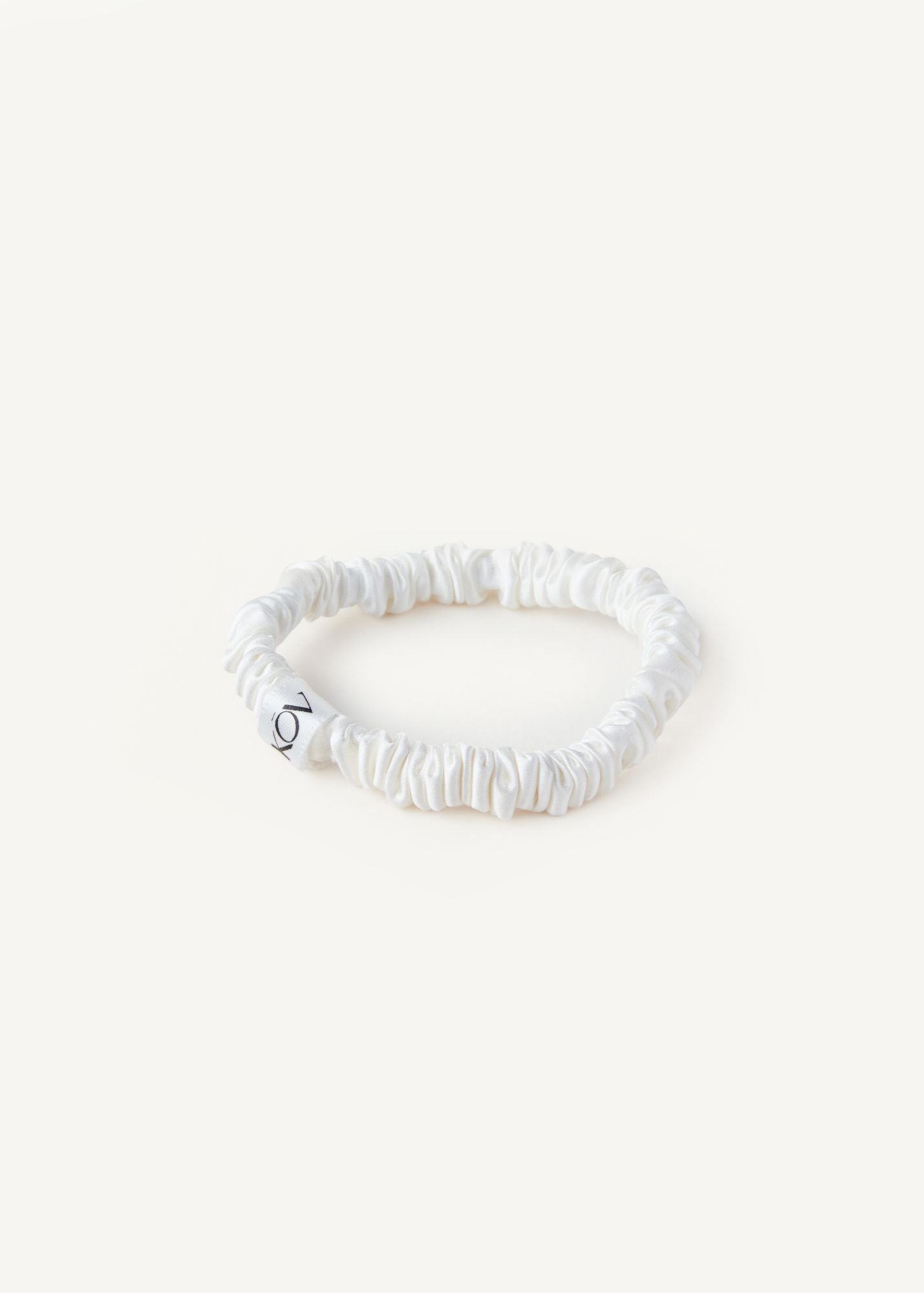 White Silk Hair Tie - 100% Pure Silk
