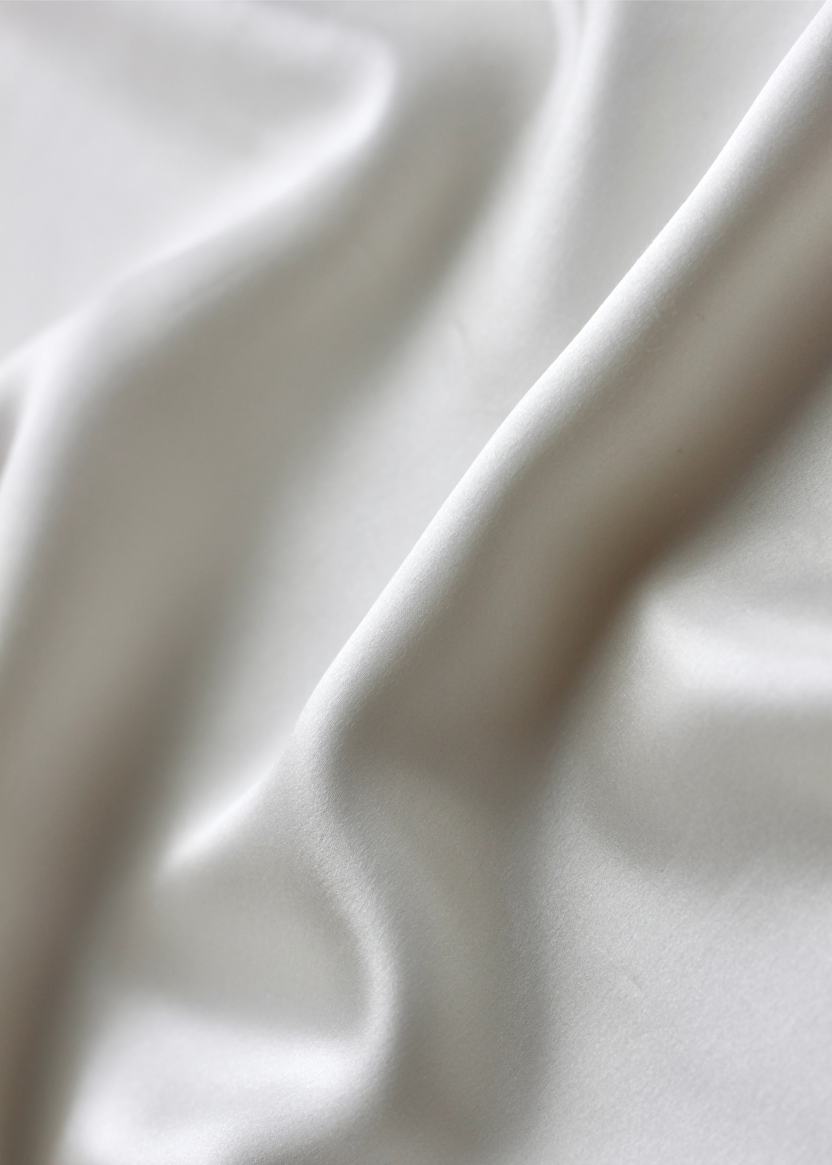 Close up of white silk details